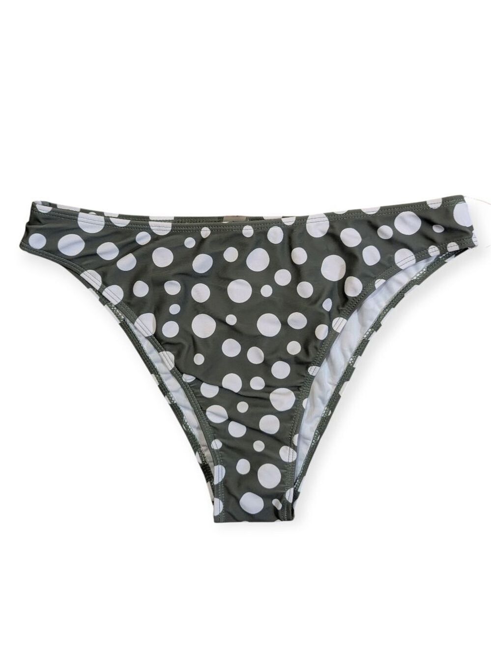 VIILOP Green and White Polka Dot Bikini Bottoms Large NWT
